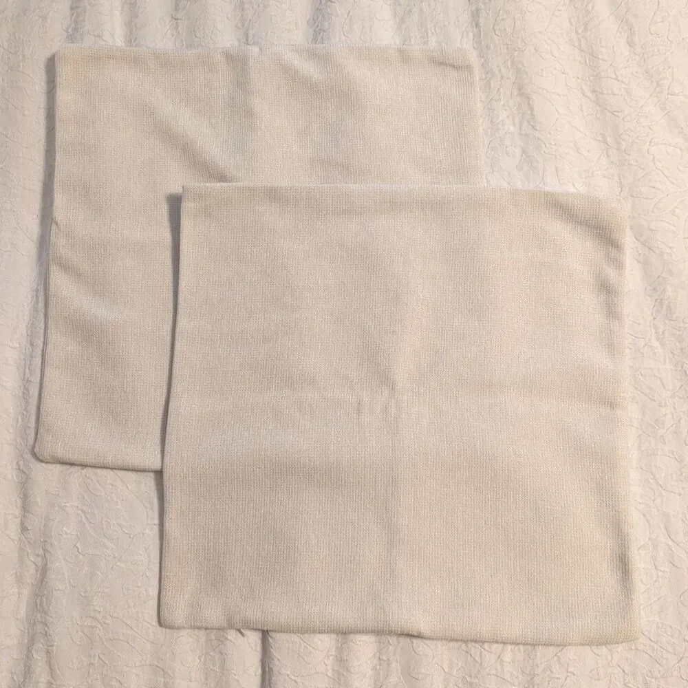 ✨ Pyonic 18x18 Set of 2 Luxury Chenille Throw Pillow Covers Beige